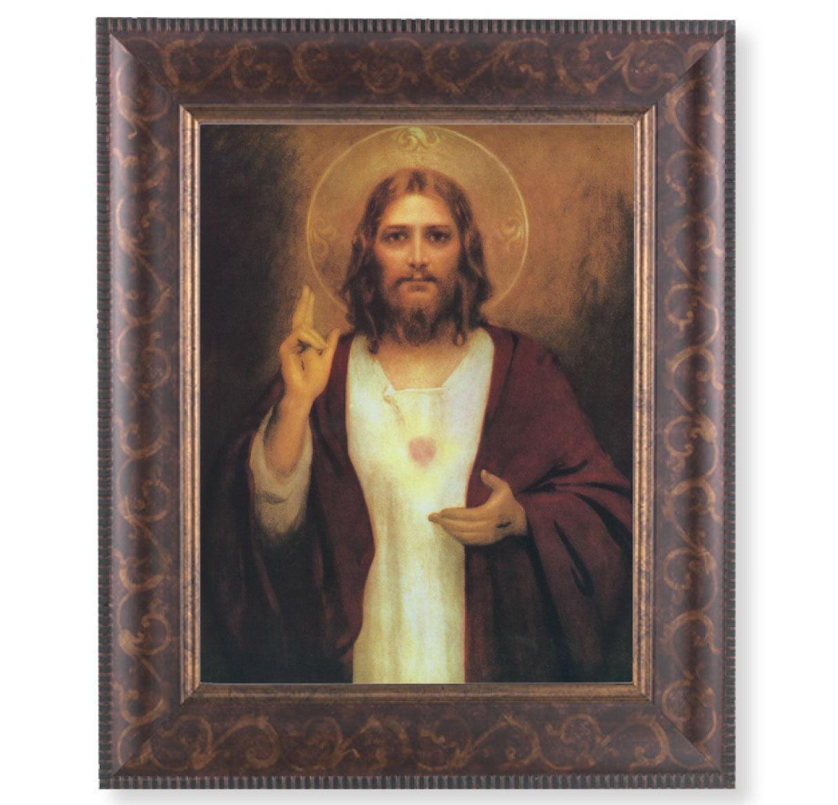 Sacred Heart of Jesus Art-Deco Framed Art