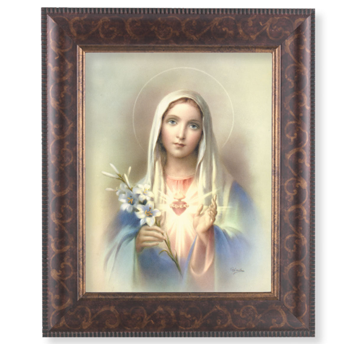 Immaculate Heart of Mary Art-Deco Framed Art