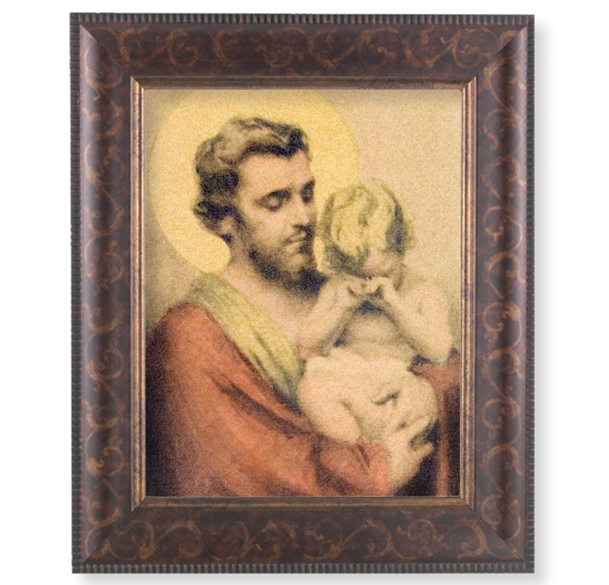 St. Joseph with Crying Jesus Art-Deco Framed Art