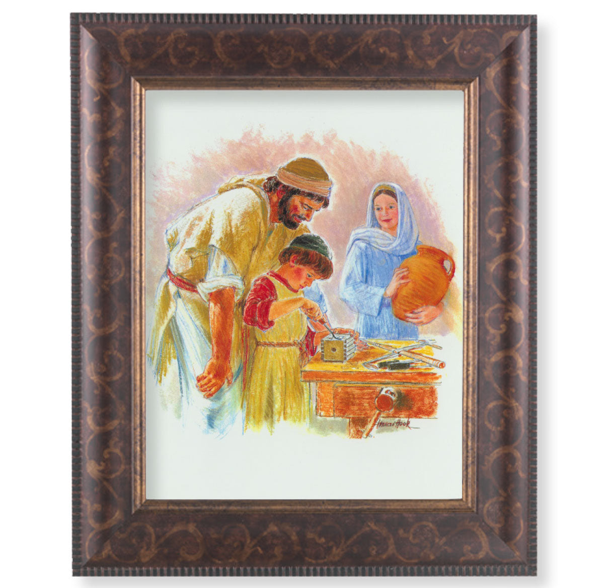 Jesus the Carpenter Art-Deco Framed Art