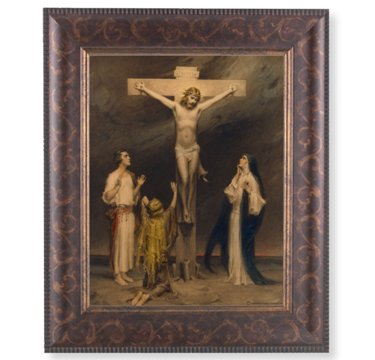 Crucifixion of Christ Art-Deco Framed Art