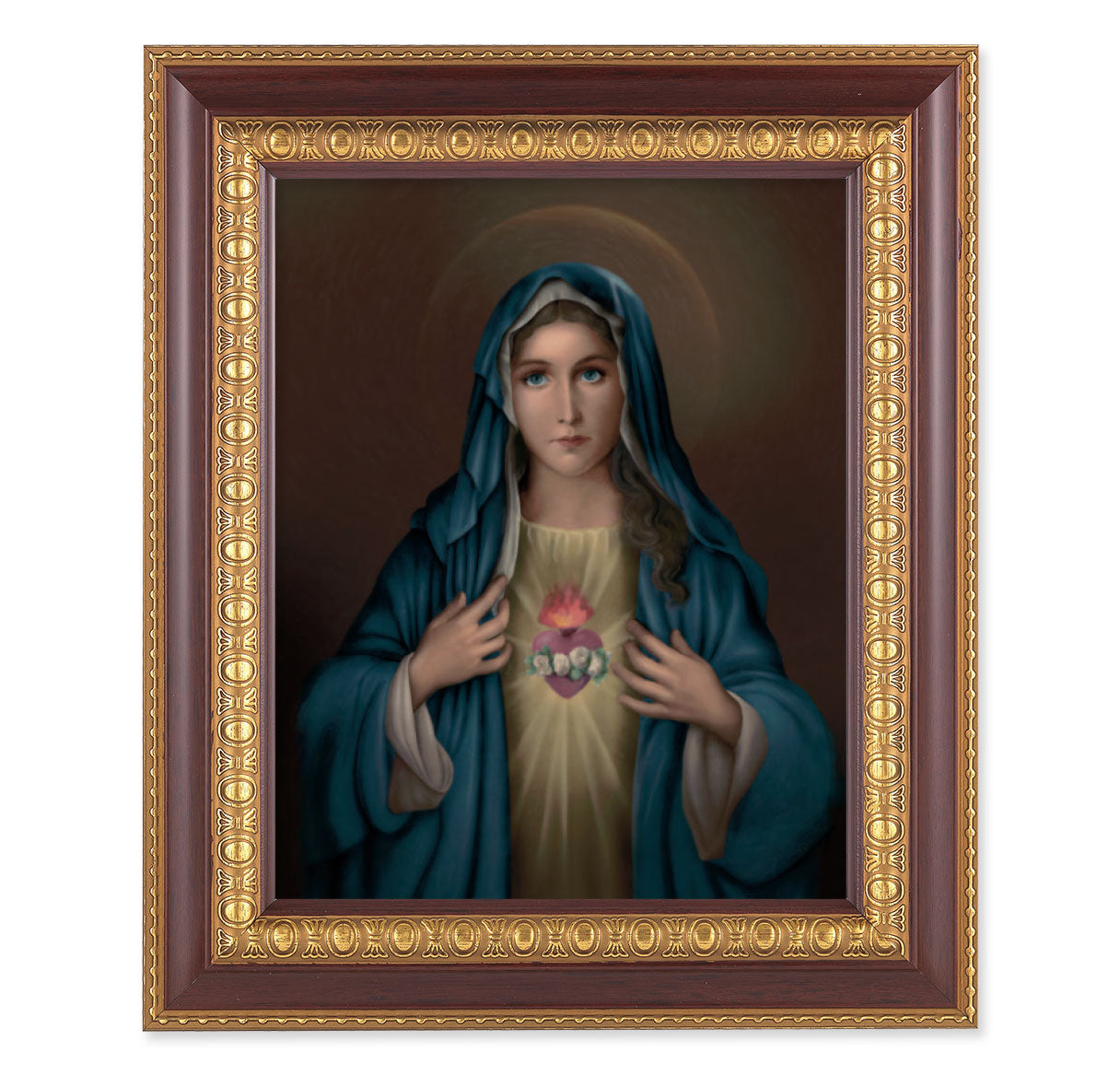 Immaculate Heart of Mary Cherry Gold Framed Art