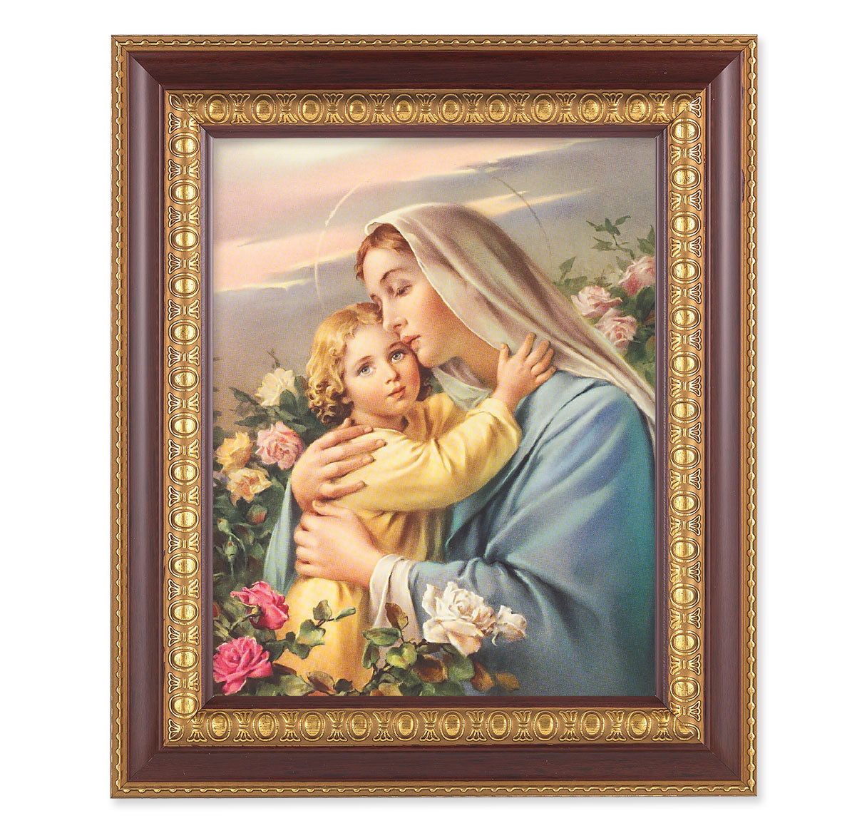 Madonna and Child Cherry Gold Framed Art