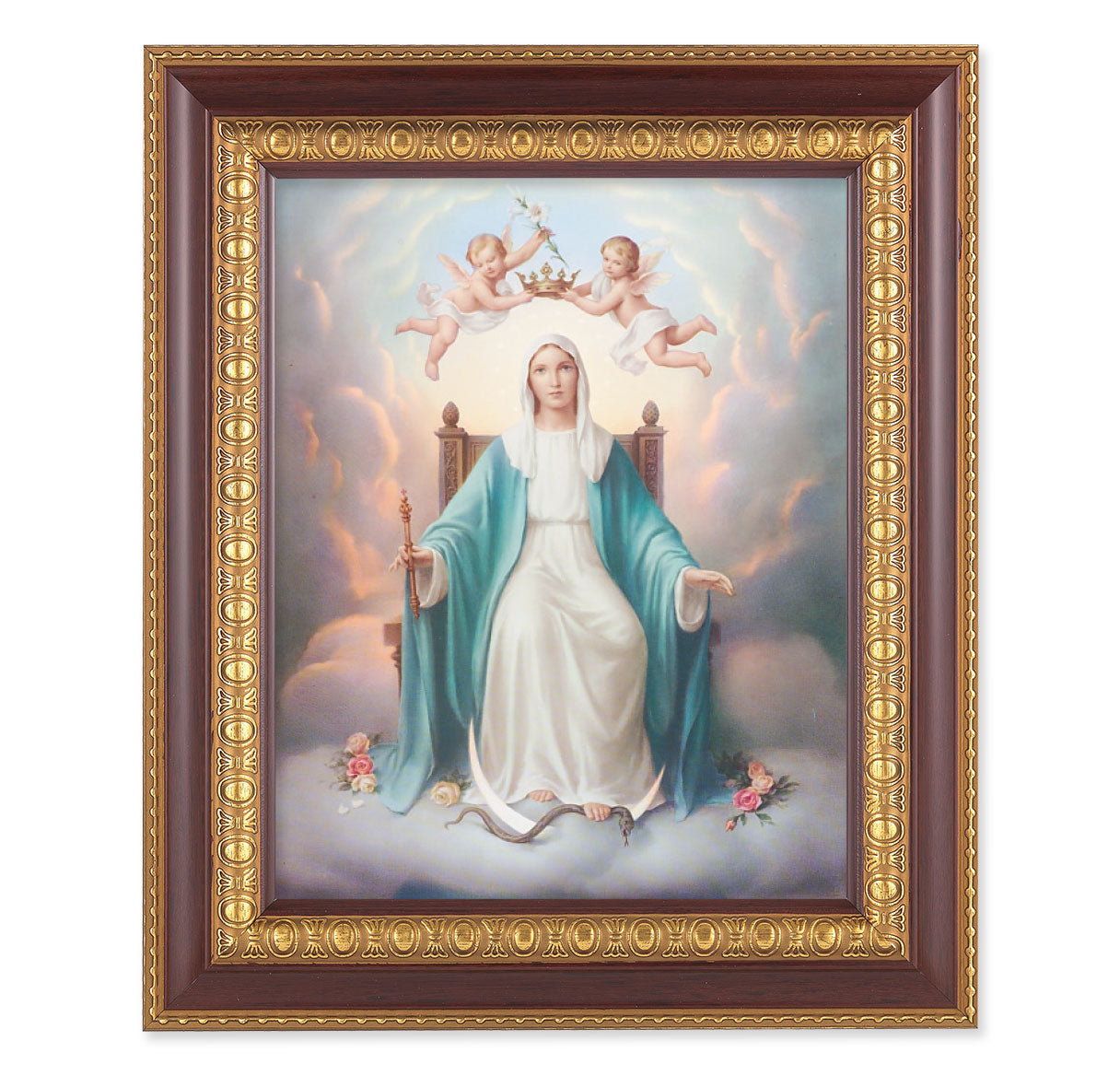 Queen of Heaven Cherry Gold Framed Art