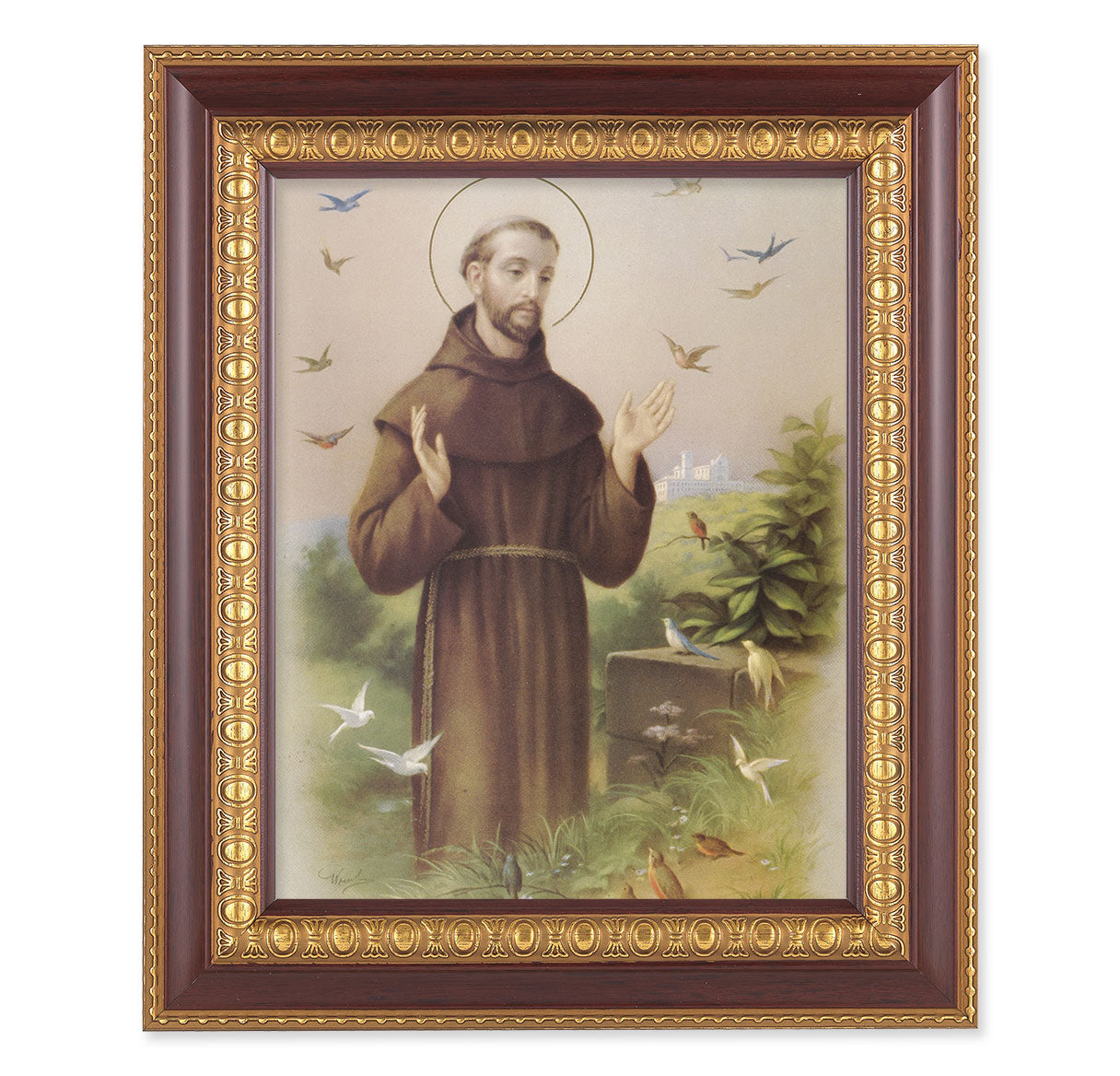 St. Francis Cherry Gold Framed Art
