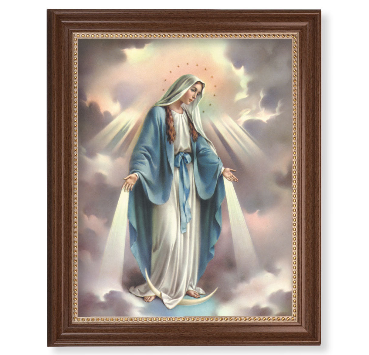 Our Lady of Grace Dark Walnut Framed Art