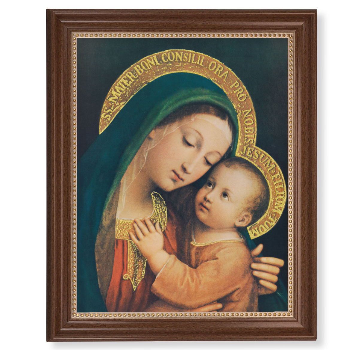 Our Lady of Good Counsel Dark Walnut Framed Art