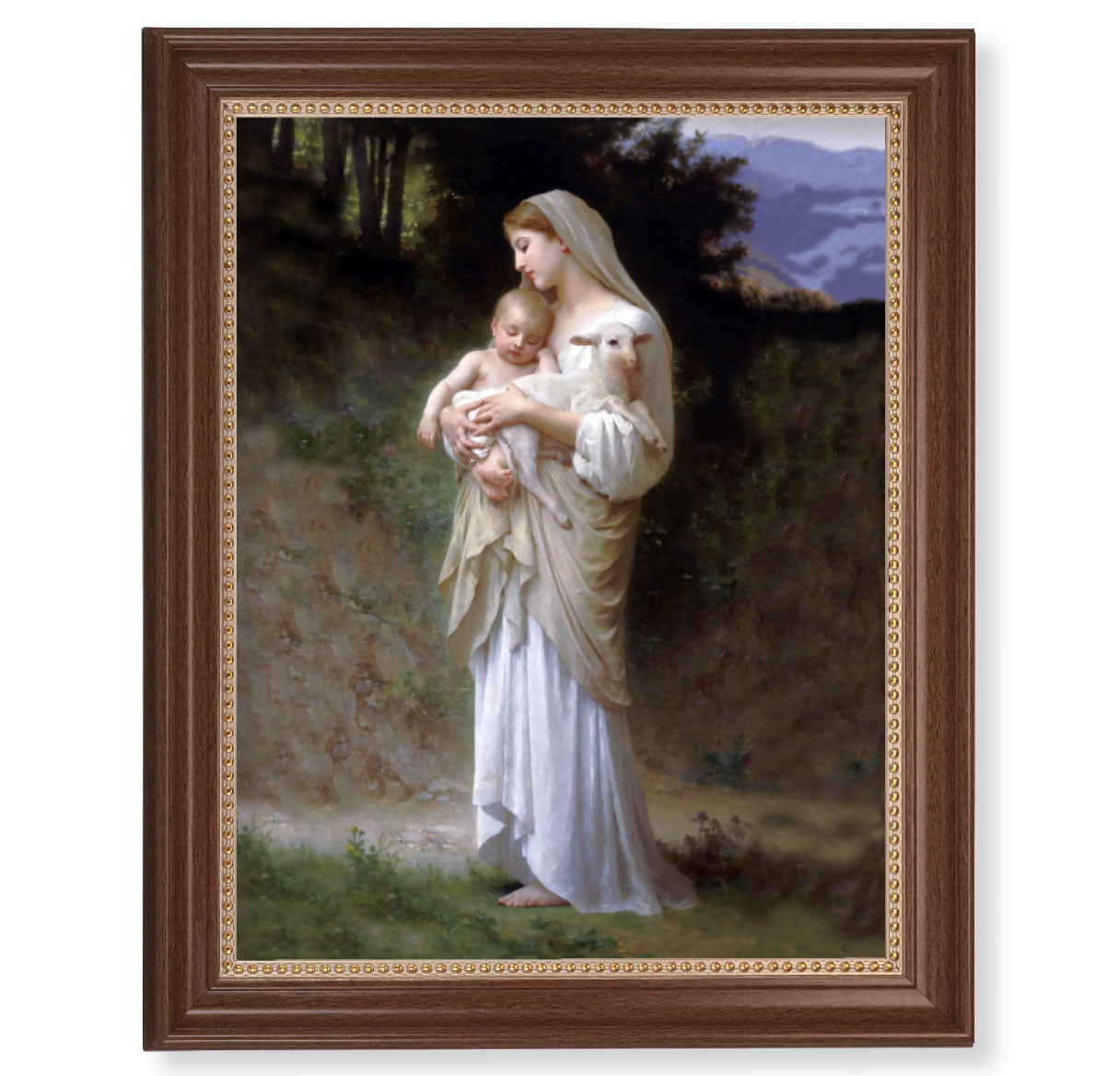 Divine Innocence Dark Walnut Framed Art