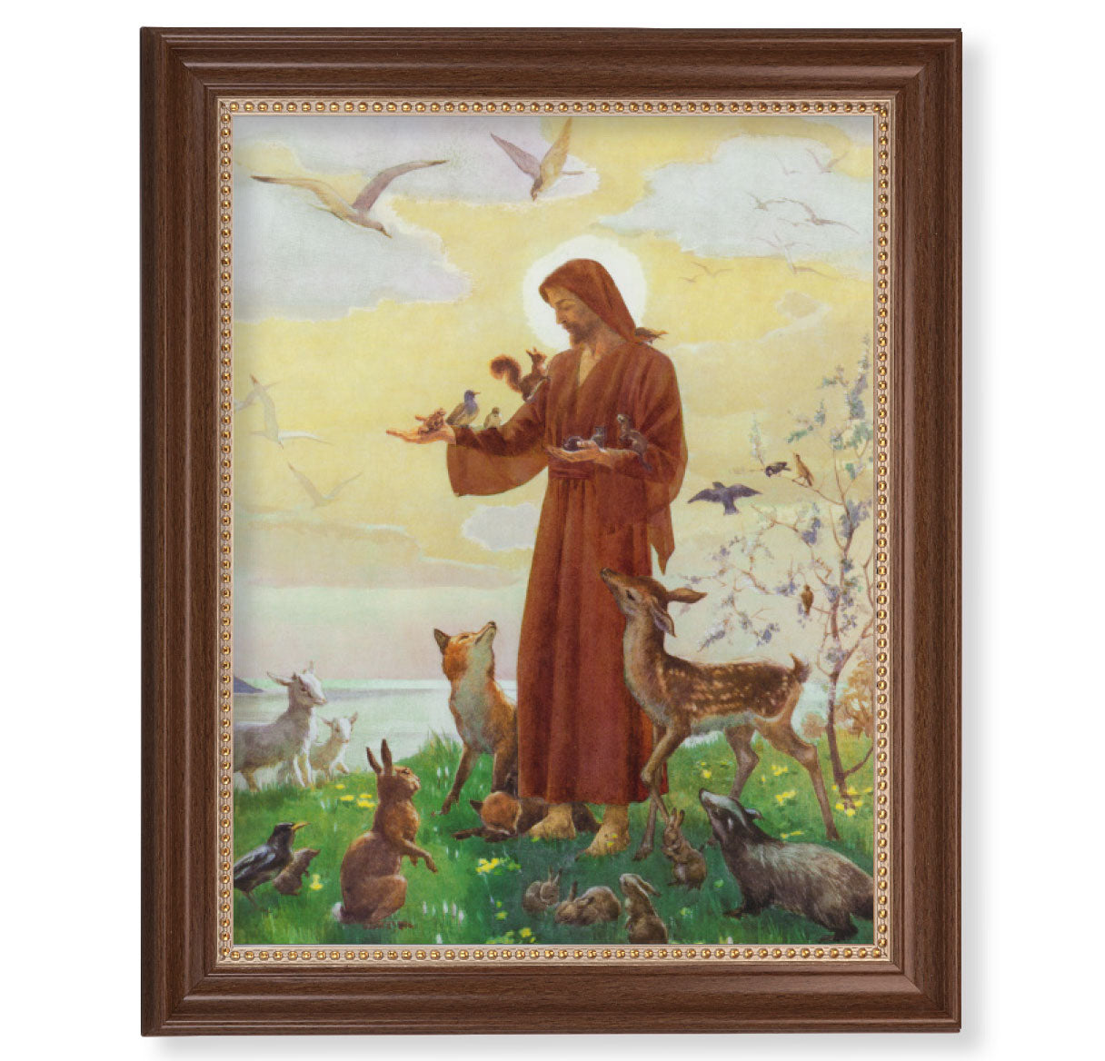 St. Francis Dark Walnut Framed Art