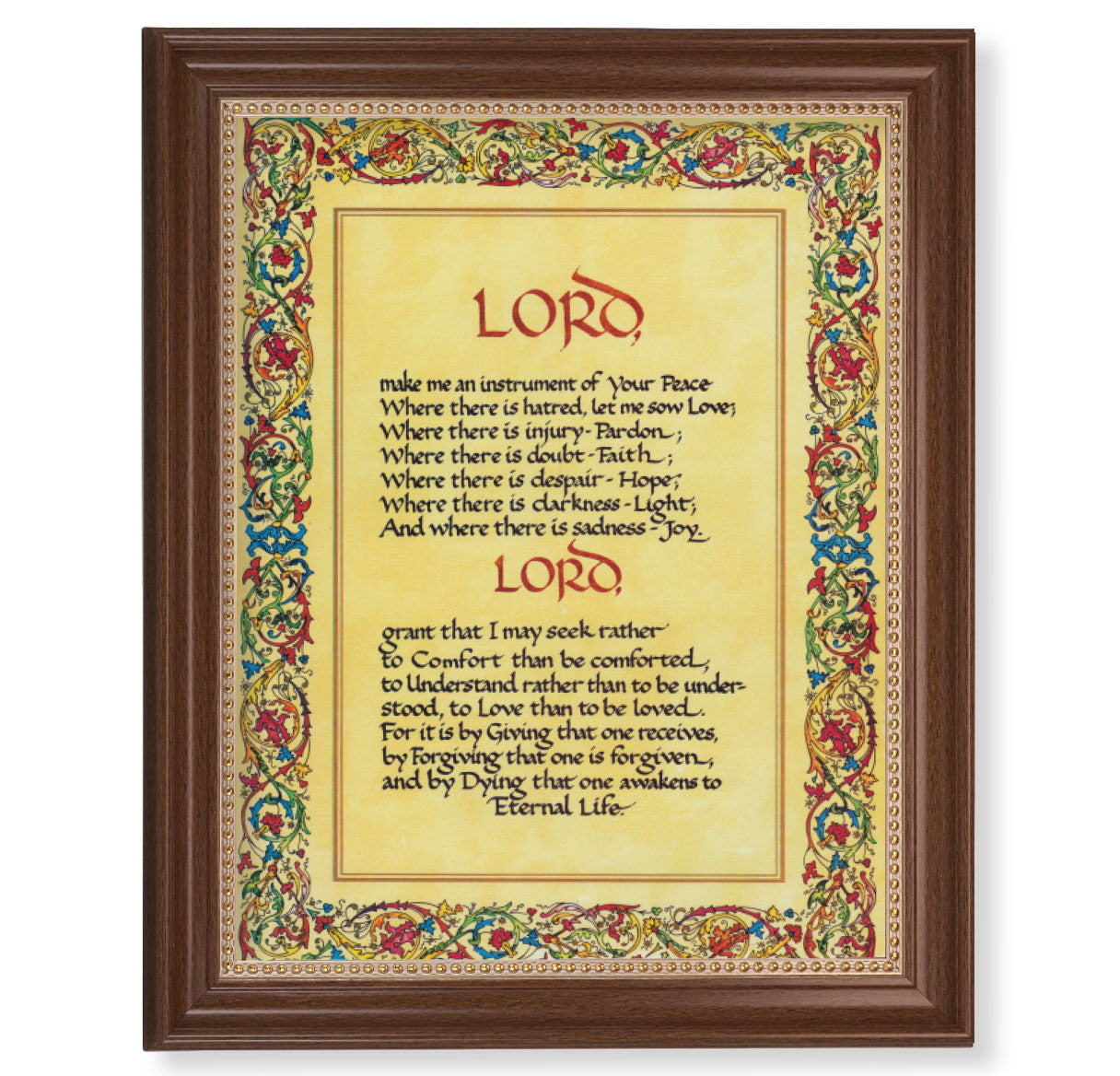 St. John Paul II Dark Walnut Framed Art