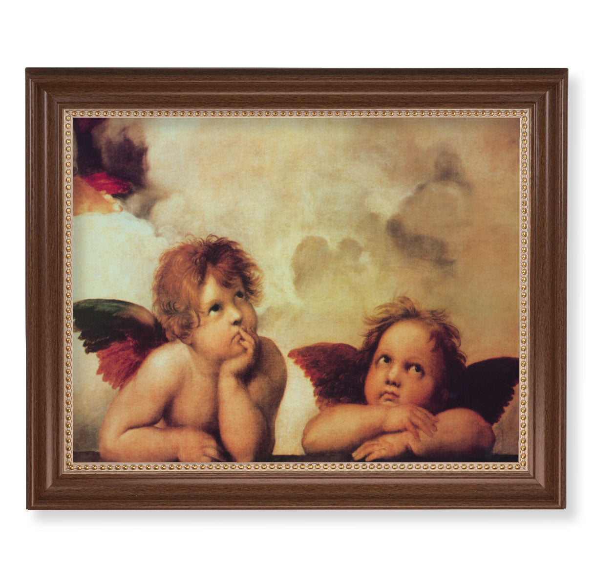 Sistine Angels Dark Walnut Framed Art
