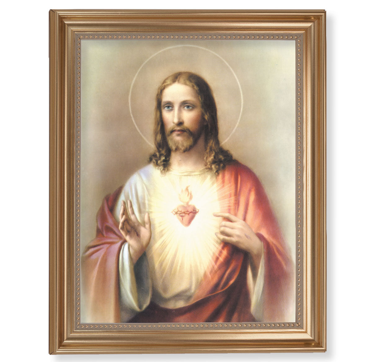 Sacred Heart of Jesus Gold Framed Art