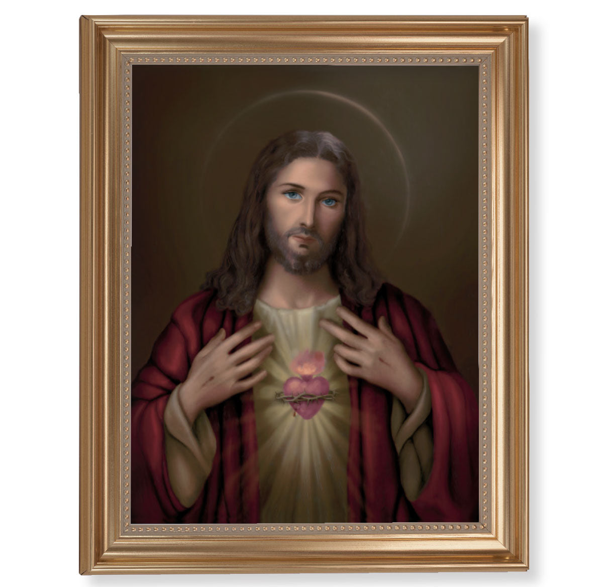 Sacred Heart of Jesus Gold Framed Art