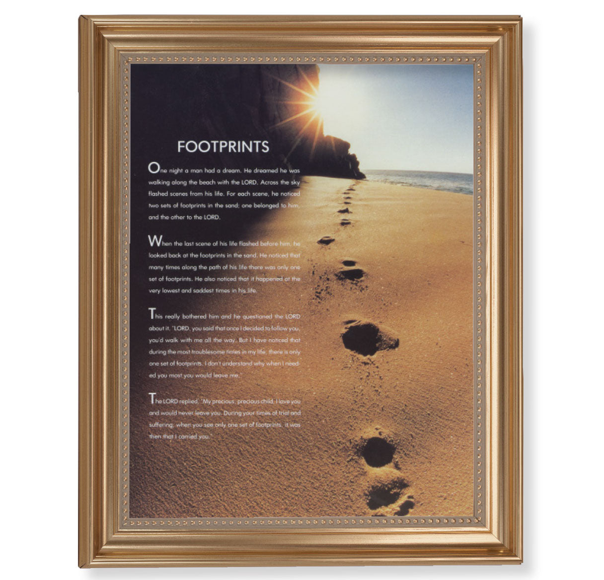 Footprints Gold Framed Art