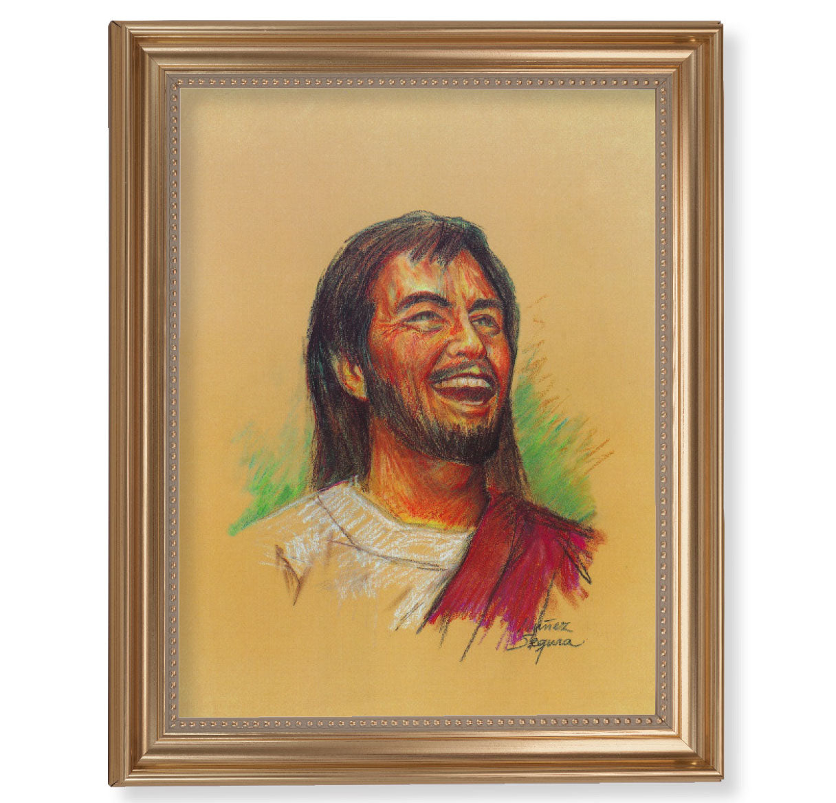 Joyful Christ Gold Framed Art