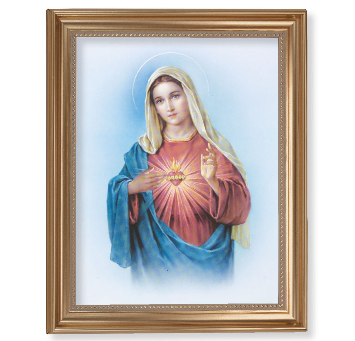 Immaculate Heart of Mary Gold Framed Art