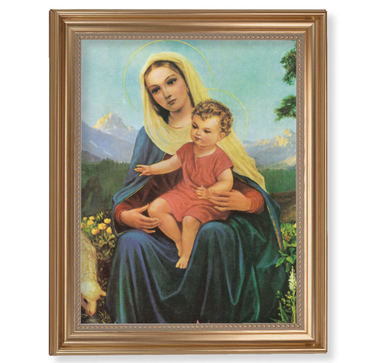 Madonna and Child Gold Framed Art