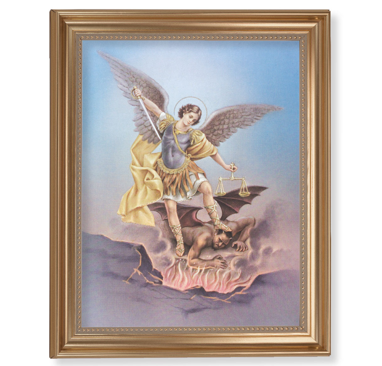 St. Michael Gold Framed Art