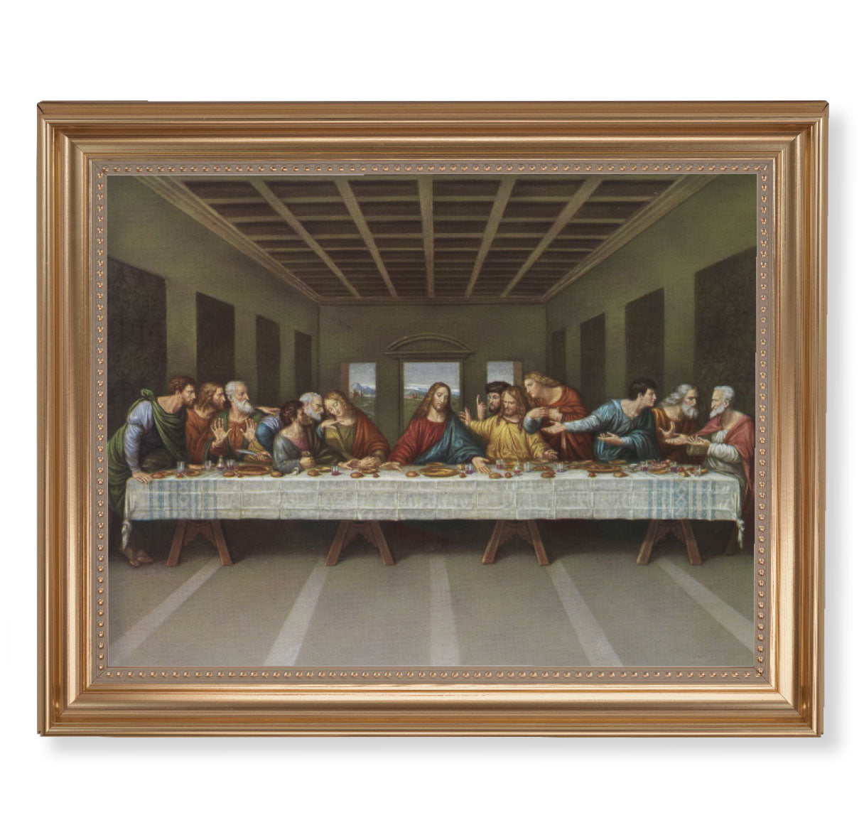 Last Supper Gold Framed Art