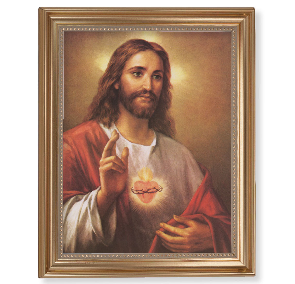 Sacred Heart of Jesus Gold Framed Art