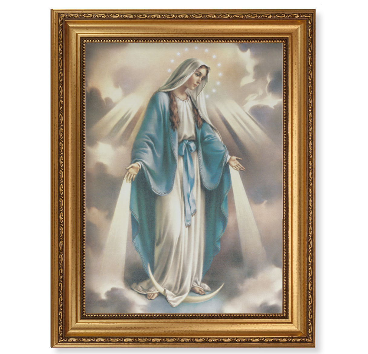 Our Lady of Grace Antique Gold Framed Art