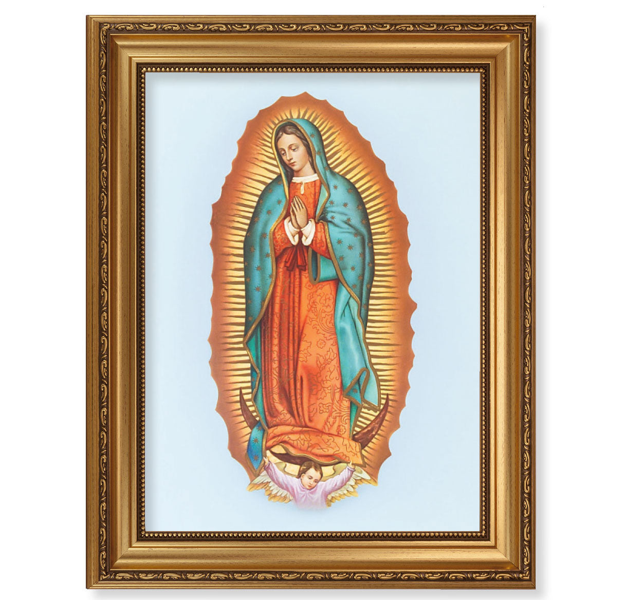 Our Lady of Guadalupe Antique Gold Framed Art