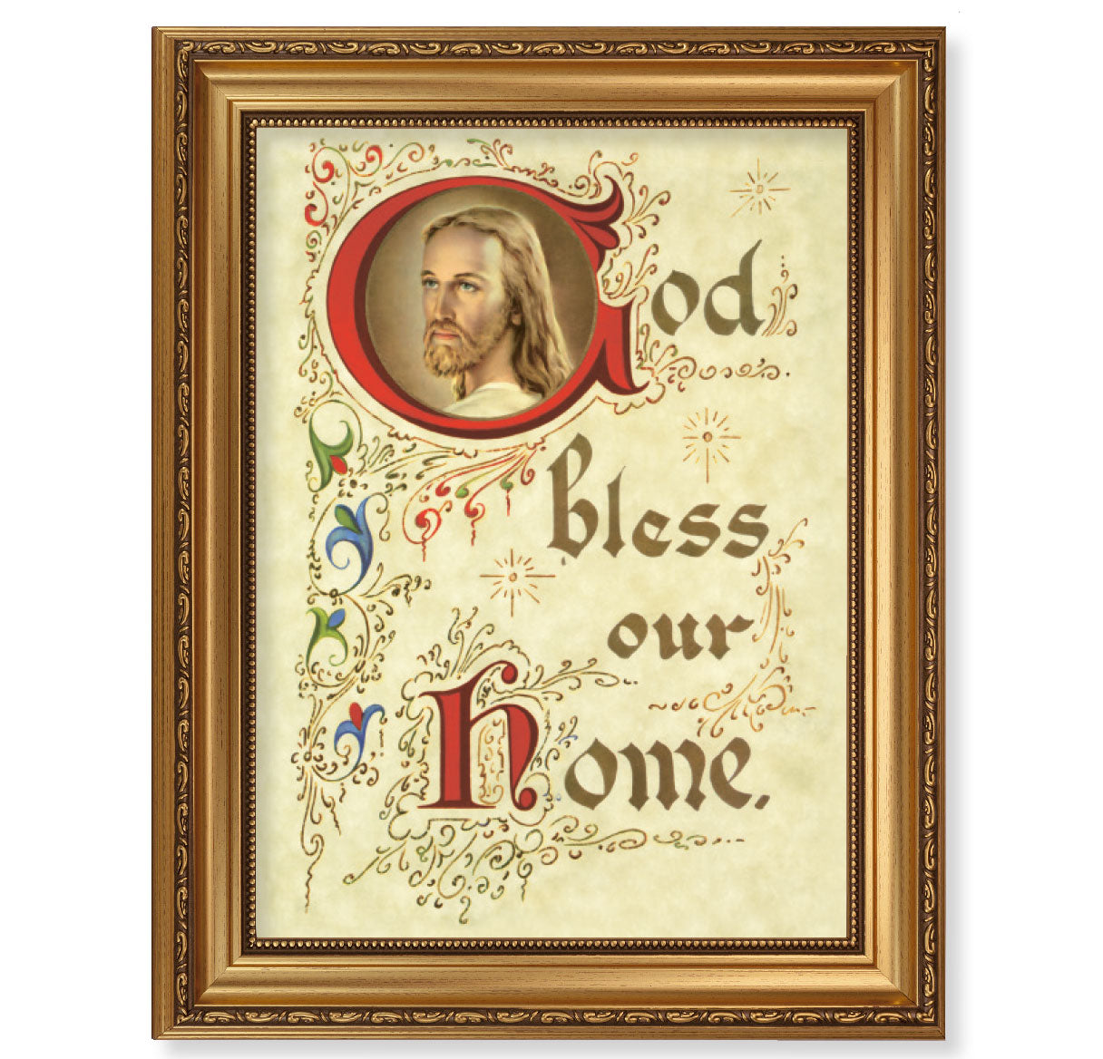 House Blessing Antique Gold Framed Art