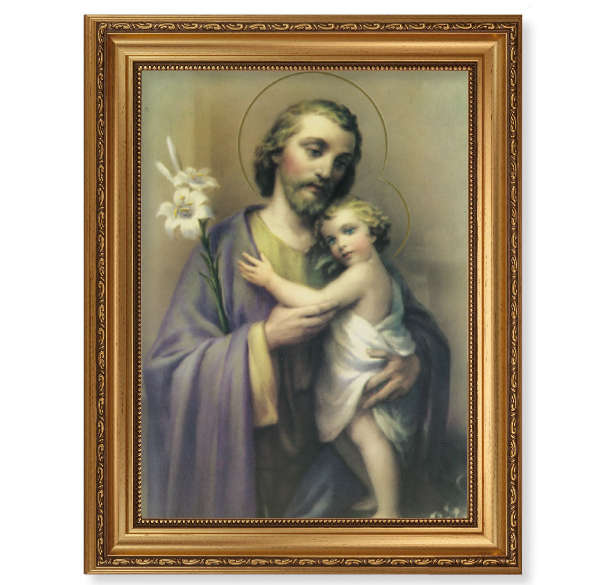 St. Joseph Antique Gold Framed Art