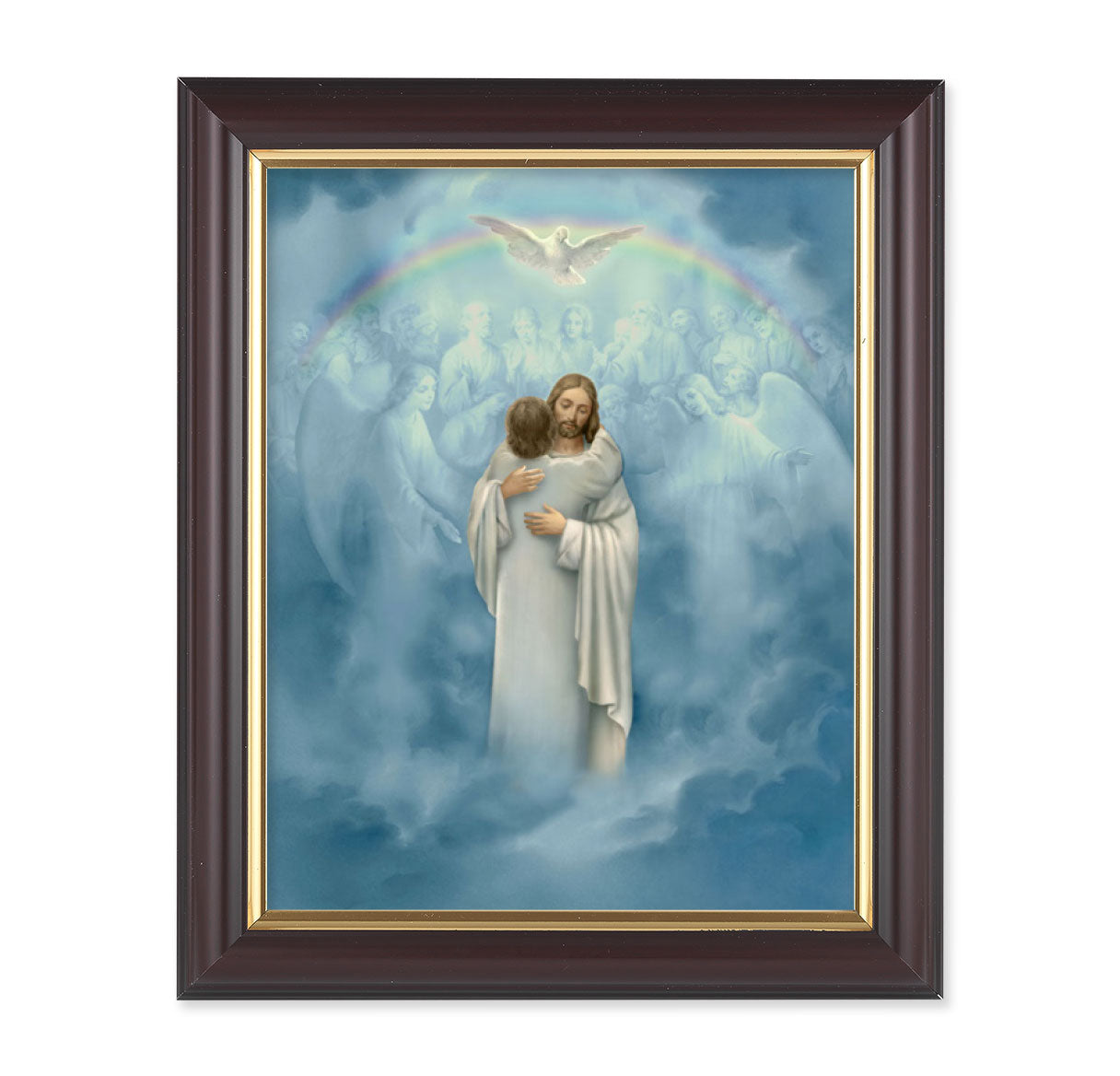Christ Welcoming Home Walnut Framed Art
