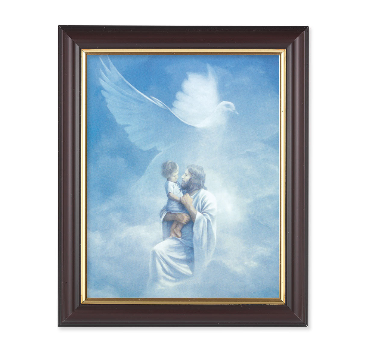 Christ Welcoming Child Walnut Framed Art