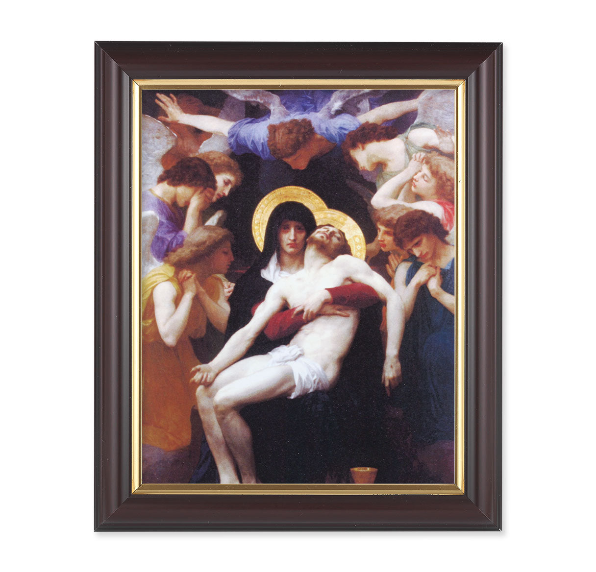 Pieta Walnut Framed Art