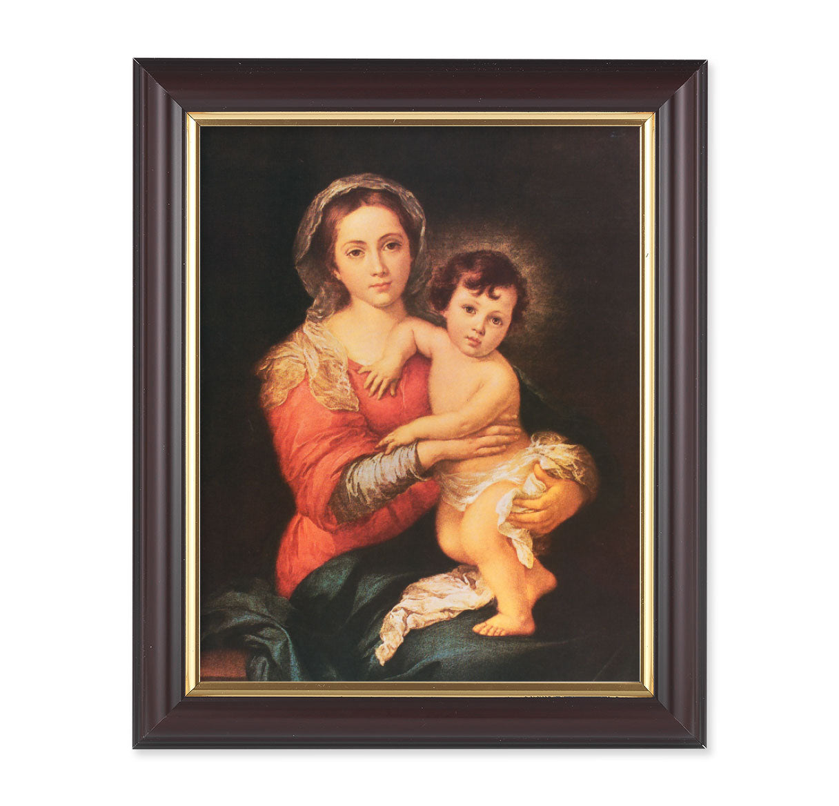 Madonna and Child Walnut Framed Art