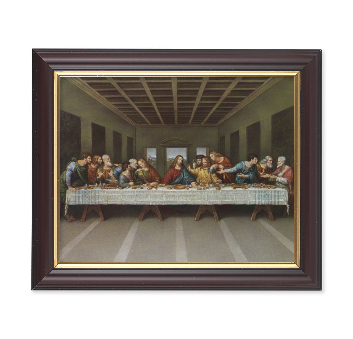 Last Supper Walnut Framed Art