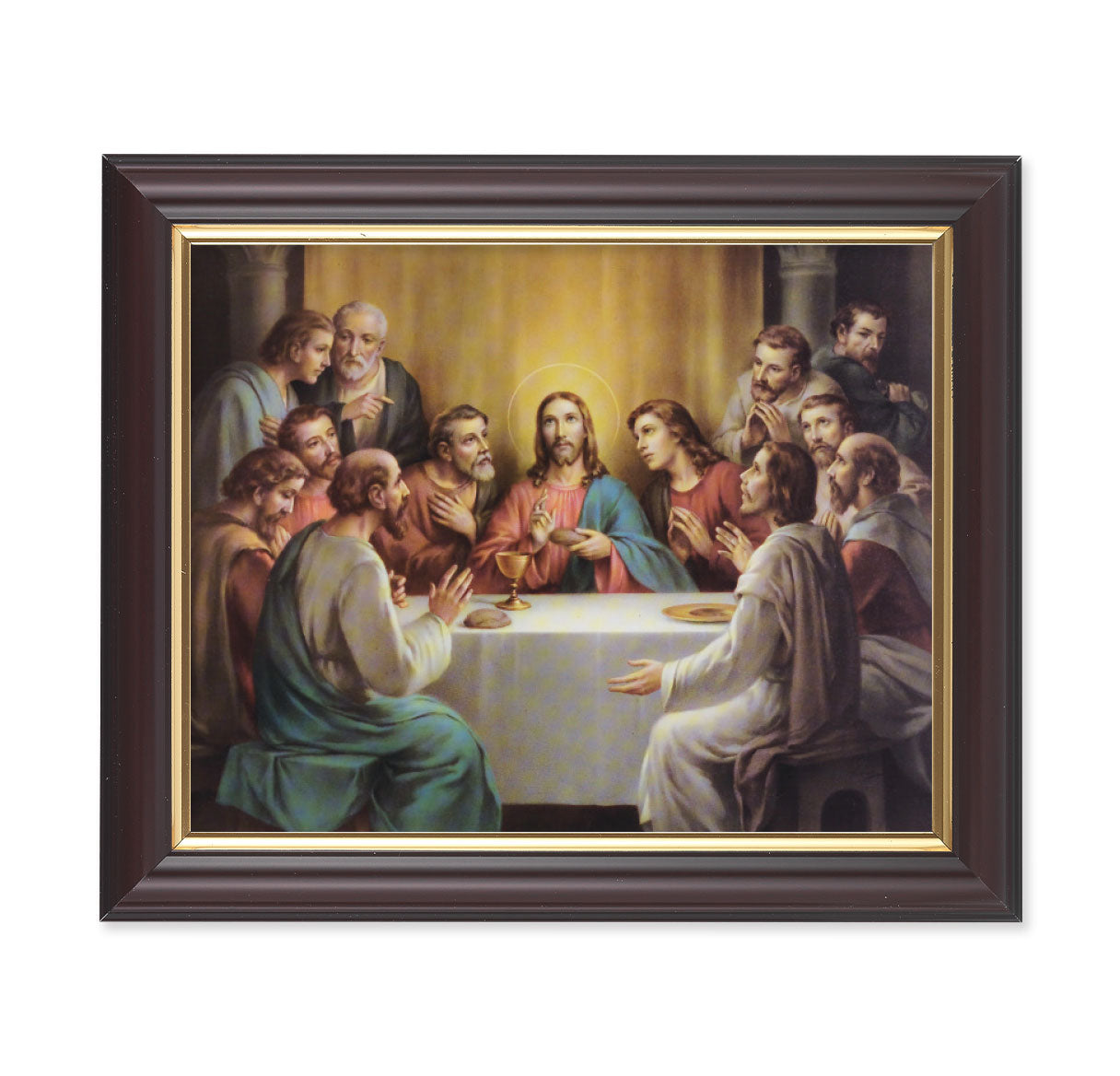 Last Supper Walnut Framed Art
