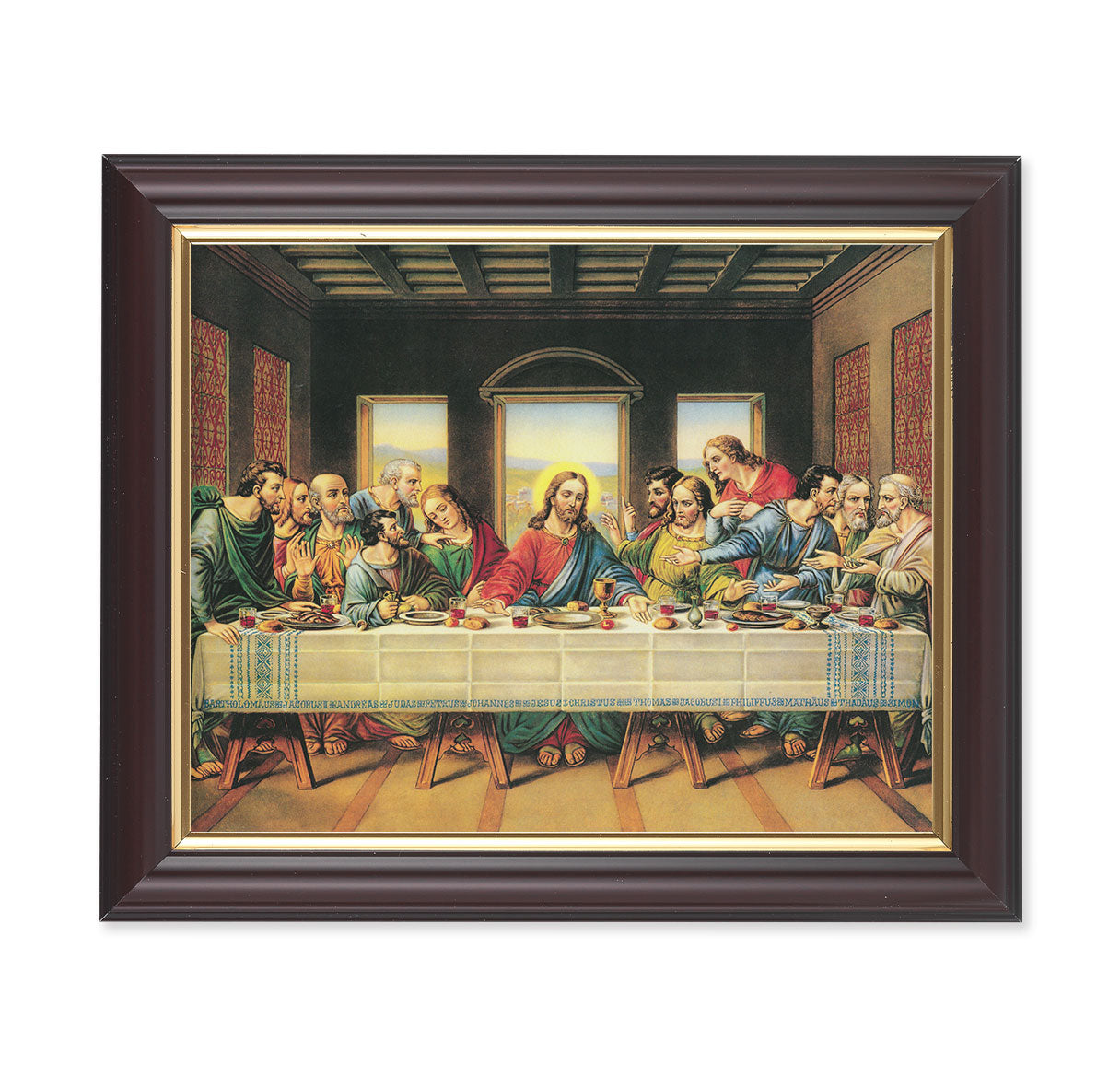 Last Supper Walnut Framed Art