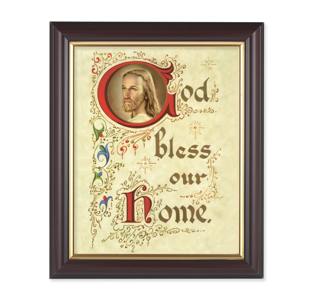 House Blessing Walnut Framed Art