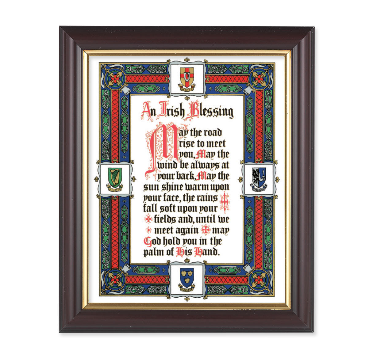 Irish Blessing Walnut Framed Art