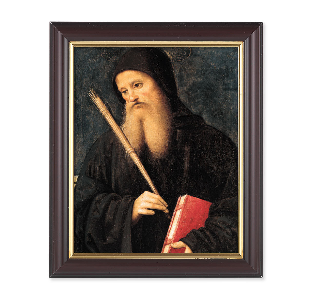 St. Benedict Walnut Framed Art