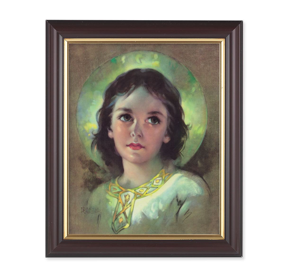 The Child Jesus Walnut Framed Art