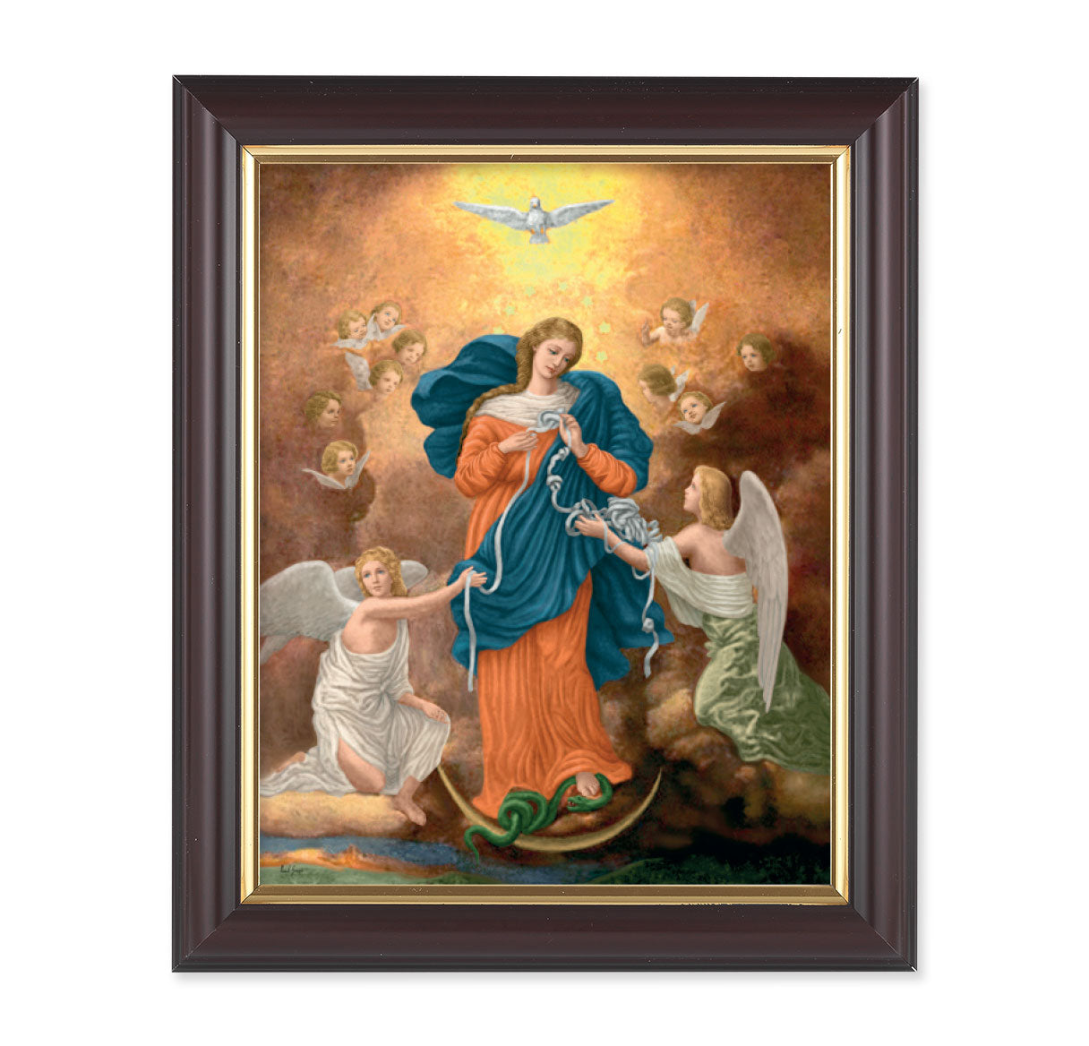 Our Lady Untier of Knots Walnut Framed Art