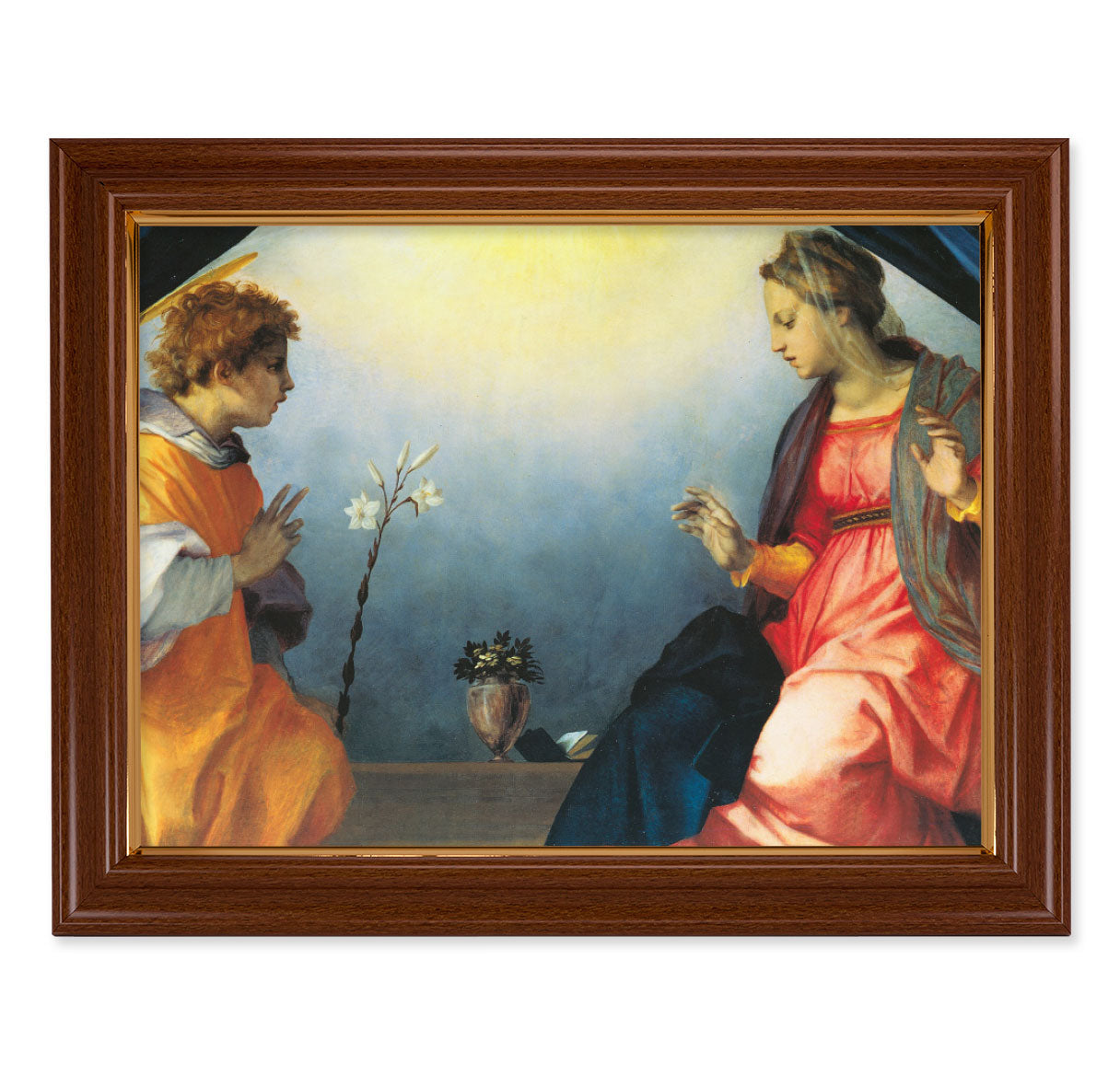 The Annunciation Walnut Finish Framed Art