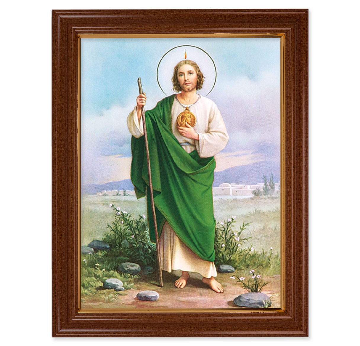 St. Jude Walnut Finish Framed Art