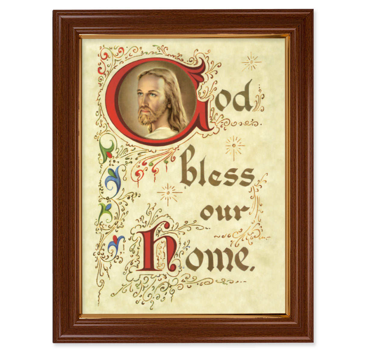 House Blessing Walnut Finish Framed Art