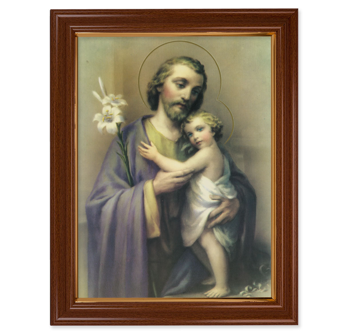 St. Joseph Walnut Finish Framed Art