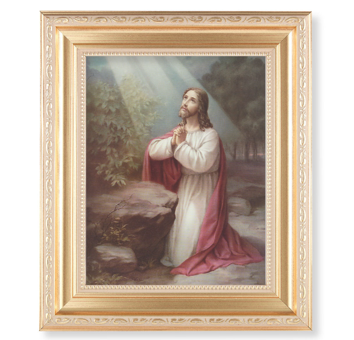Christ on the Mount of Olives Gold Framed Art