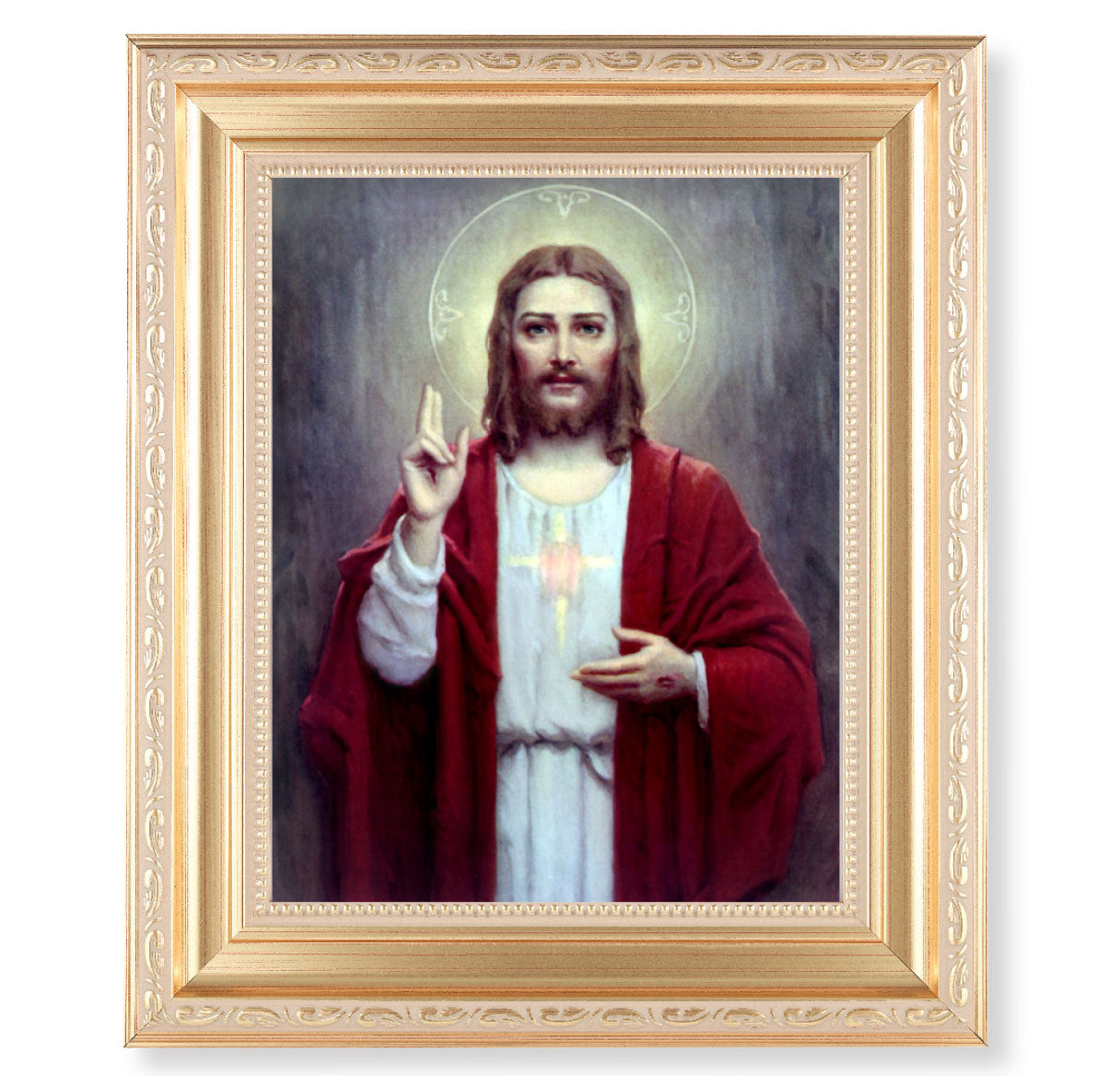Sacred Heart of Jesus Gold Framed Art