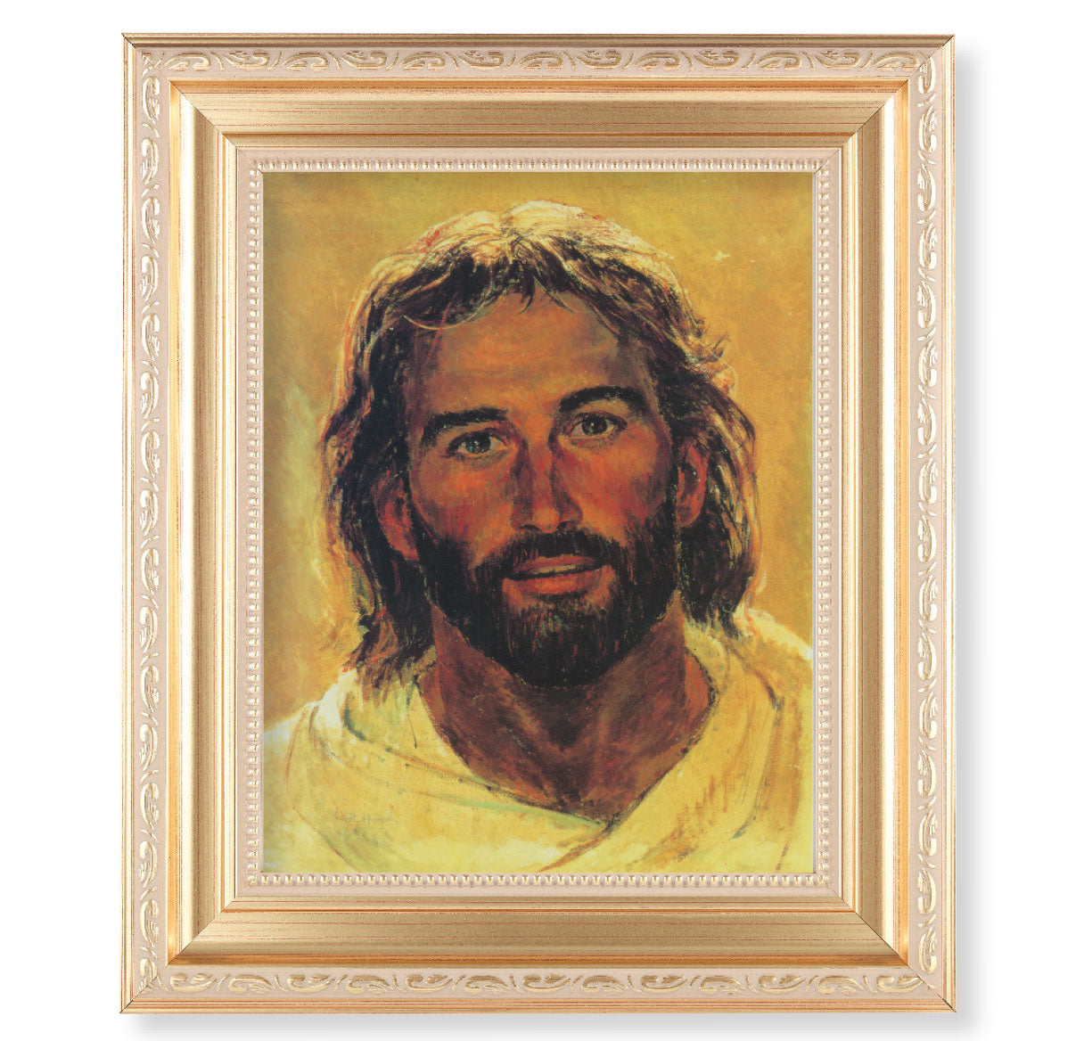 Head of Christ Gold Framed Art