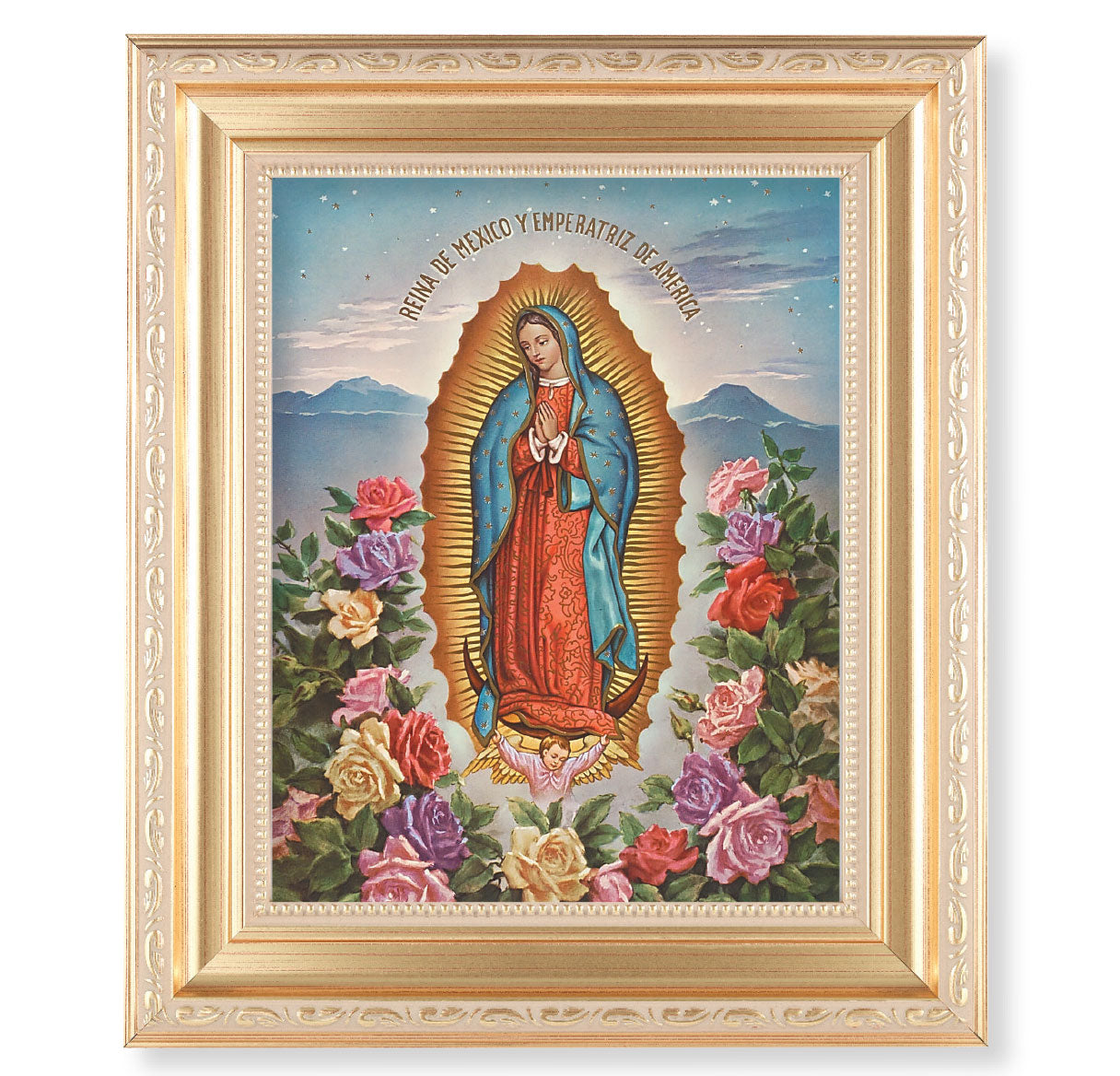 Our Lady of Guadalupe Gold Framed Art