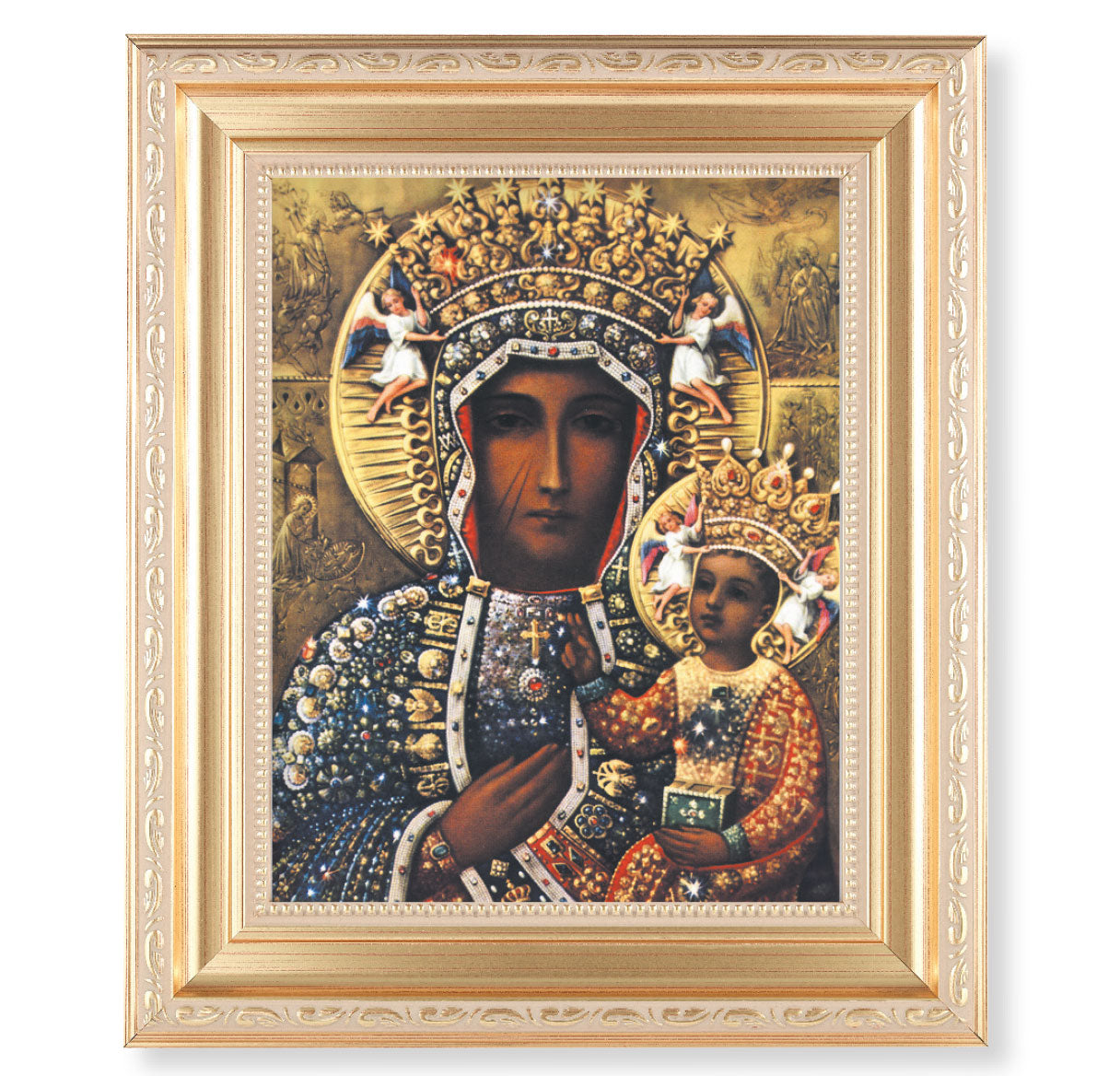 Our Lady of Czestochowa Gold Framed Art