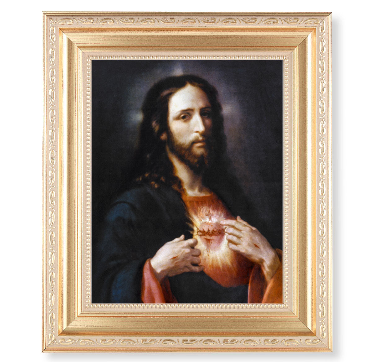 Sacred Heart of Jesus Gold Framed Art